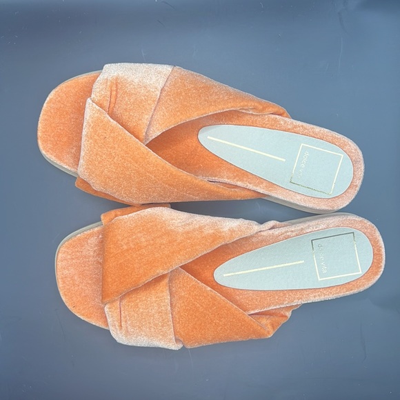 DOLCE VITA TANGERINE SLIDES SIZE 6 🍊 - Picture 3 of 6